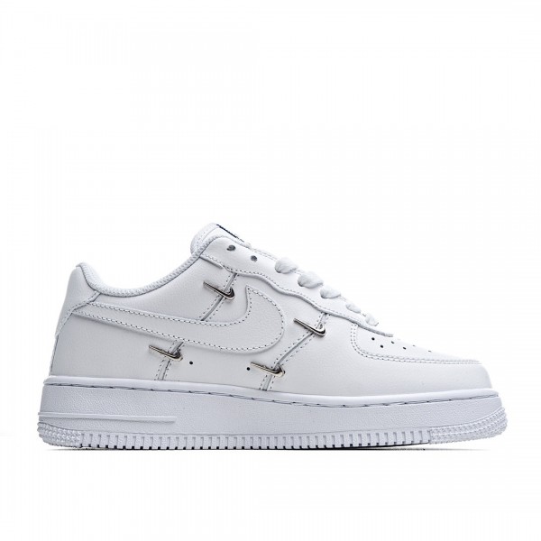 Tênis Nike Air Force 1' 07 LX Chrome Swooshes Whi...