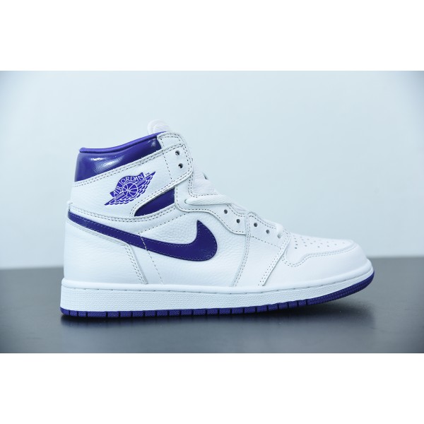 Tênis Air Jordan 1 High OG Court Purple branco