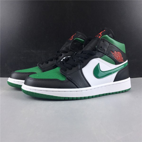 Tênis Air Jordan 1 Mid Green Toe