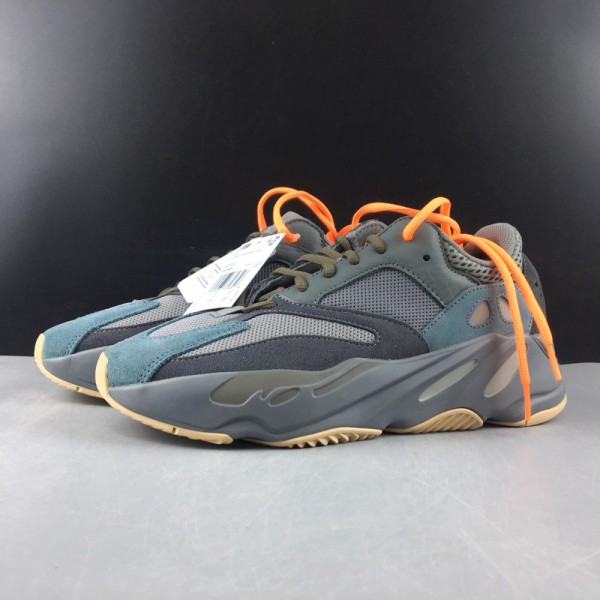 yeezy teal blue orange laces